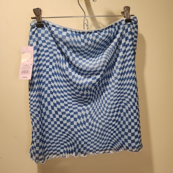 Wild and fable blue mesh mini skirt size M NWT - Picture 9 of 12